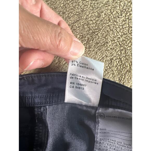 AG Adriano Goldschmied, "The Graduate" Tailored Leg Black Pants, Mens: 34x32 - Picture 11 of 12